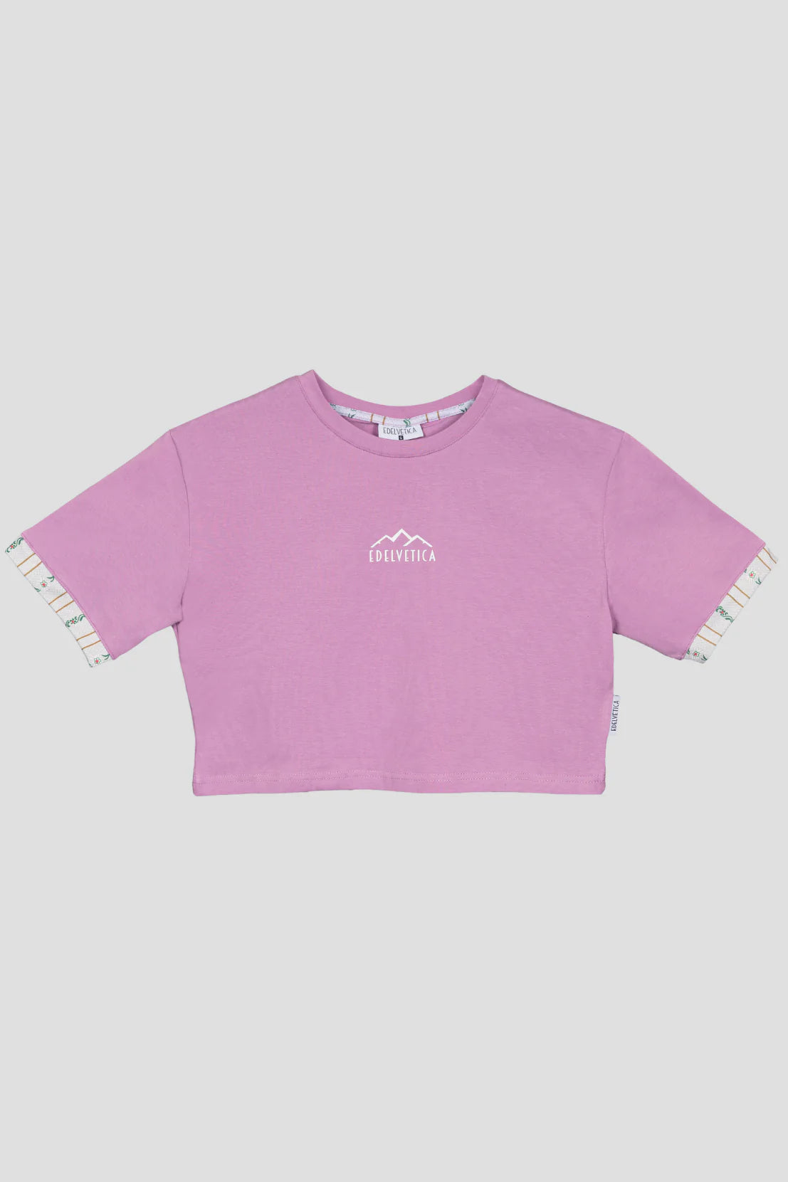 Crop Top mit Armabschluss und Edelweiss Design