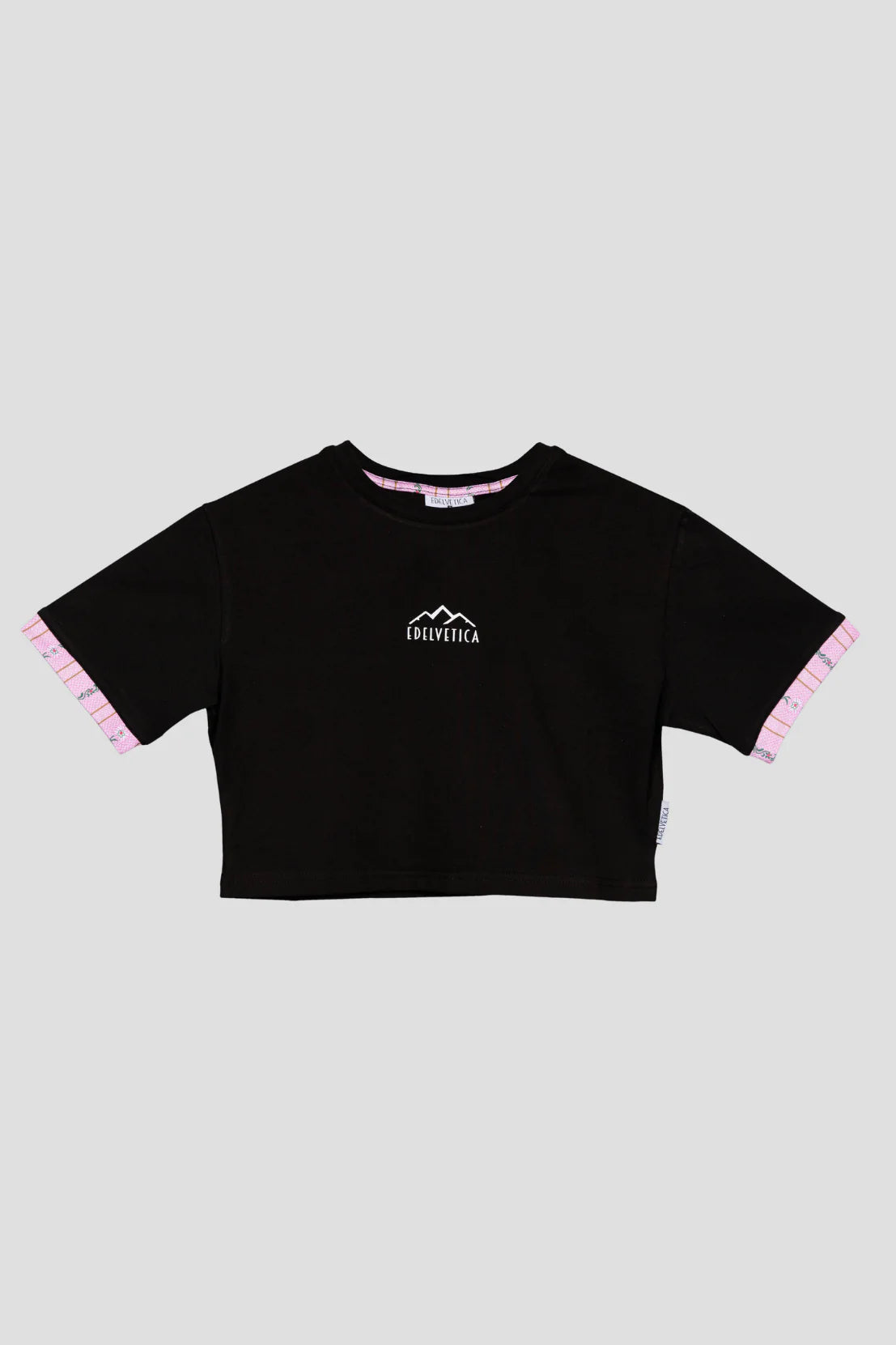 Crop Top mit Armabschluss und Edelweiss Design