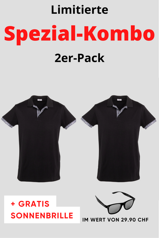 Herren 2er Kombo Edelweiss Polo + Gratis Brille