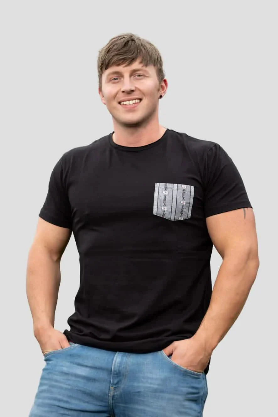 Herren Edelweiss Shirt Brusttasche