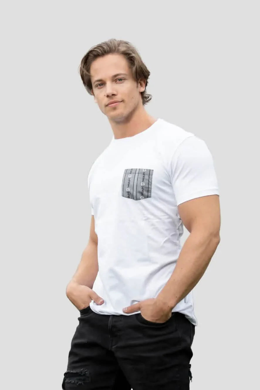 Herren Edelweiss Shirt Brusttasche