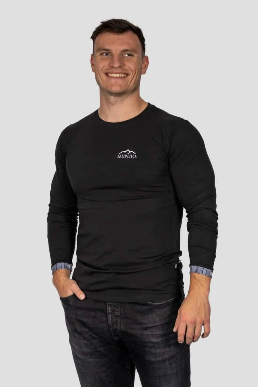 Herren Edelweiss Langarmshirt Original mit Logo