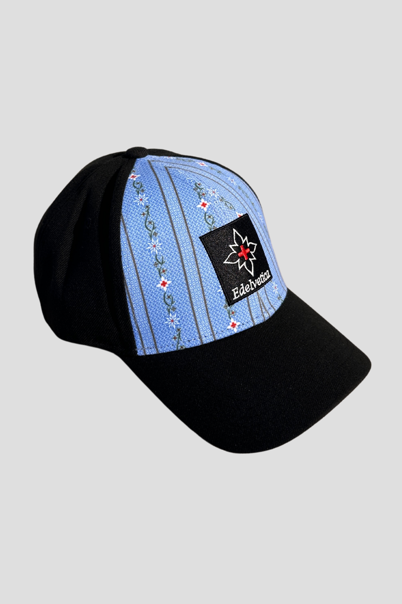 Cap Edelweiss Edelvetica - Hochwertige Stretch Polyester Cap mit einzigartigem Edelweiss Design, erhältlich in verschiedenen Farbkombinationen