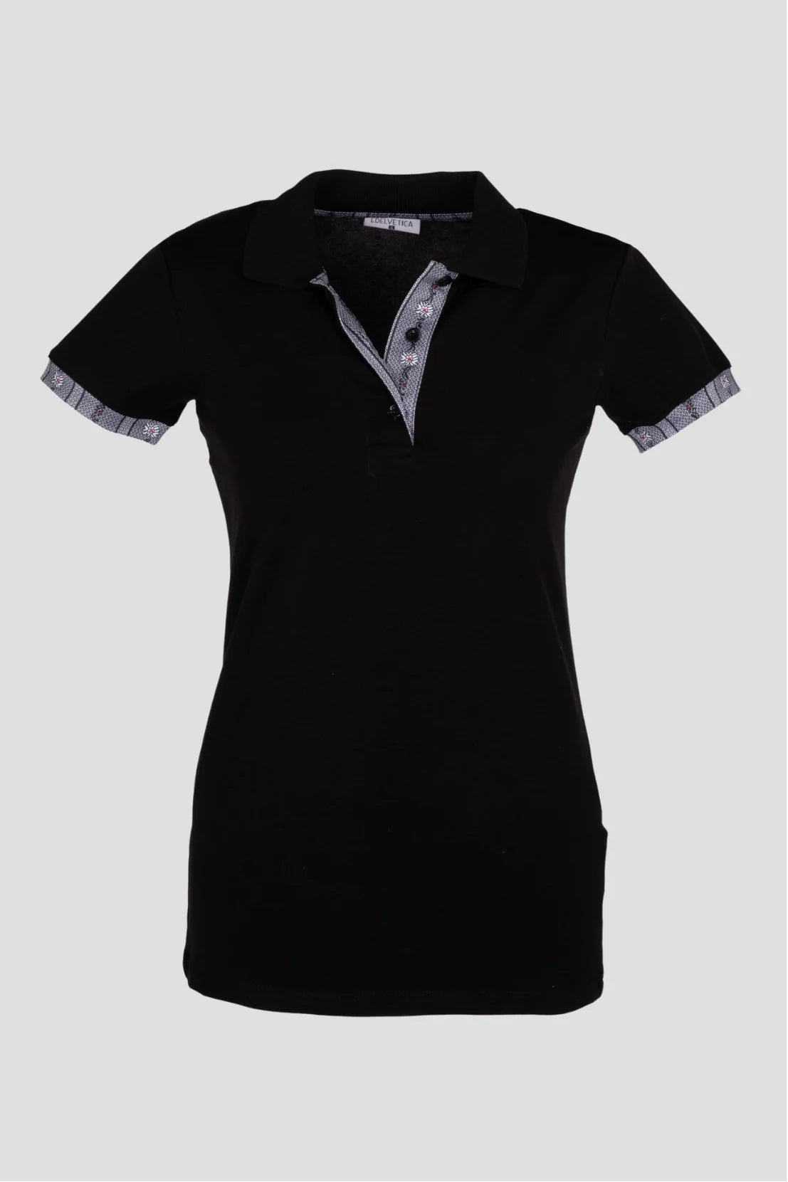 Polo Shirt Edelweiss Damen mit einzigartigem Kragen- und Armabschlussdesign von Edelvetica