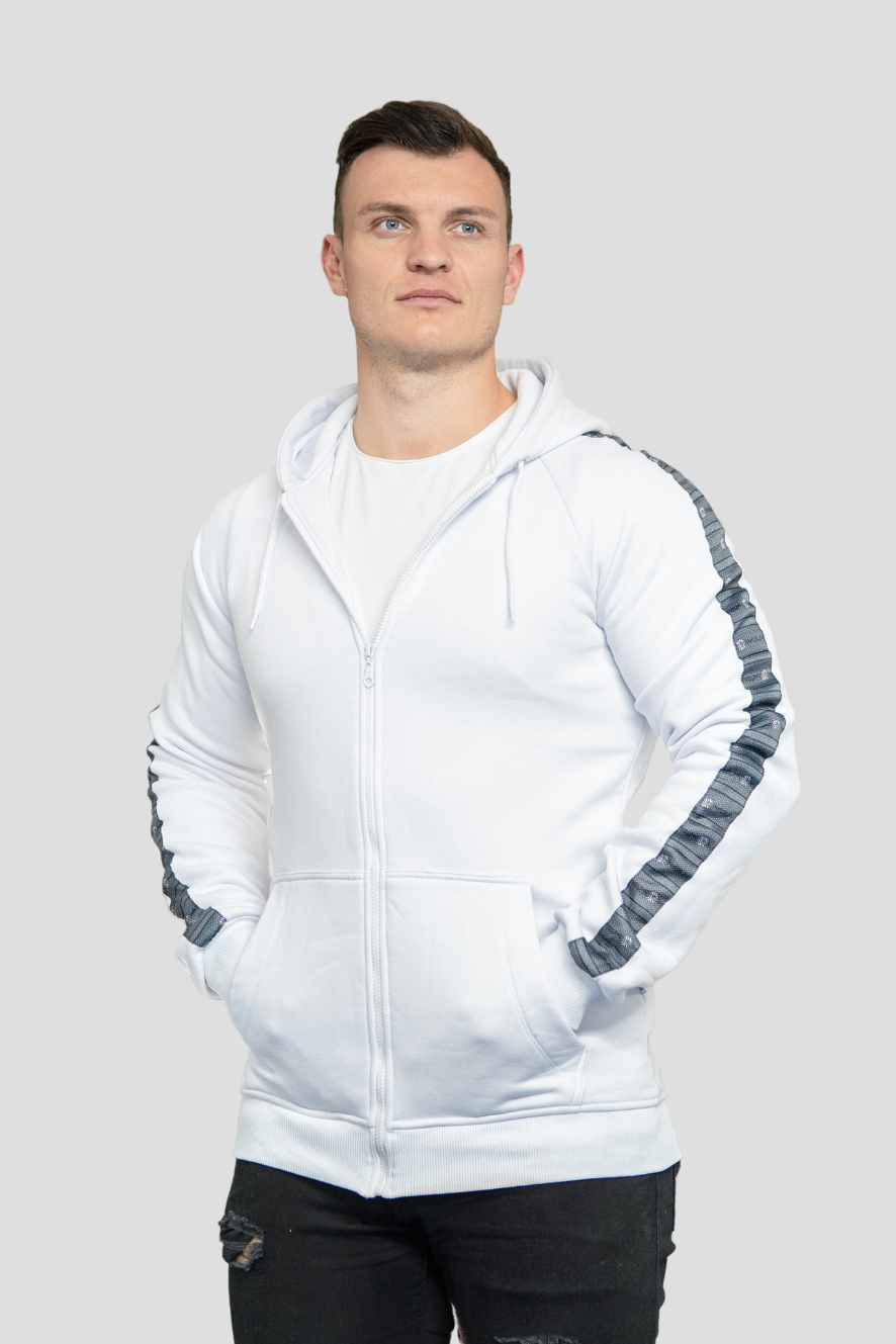 Herren-Sweatjacke mit Edelweiss-Design von Edelvetica in verschiedenen Farben, aus 100% Premium-Baumwolle.